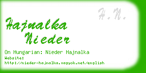 hajnalka nieder business card